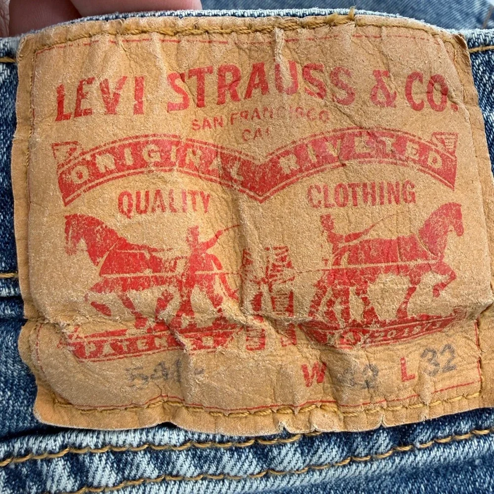 Levi's Jeans Mens 42x32 Blue 541 Athletic Taper Medium Wash Stretch Denim